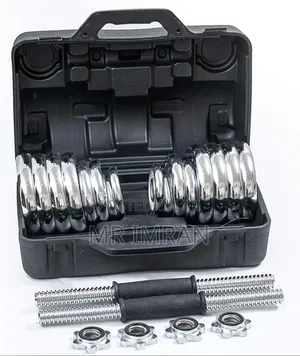30kg Adjustable Chrome Dumbbell Spinlock Set