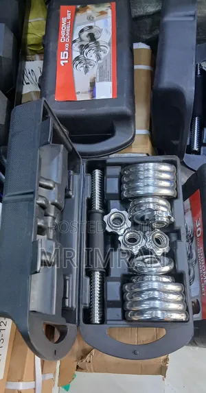 15kg Adjustable Chrome Dumbbell Set
