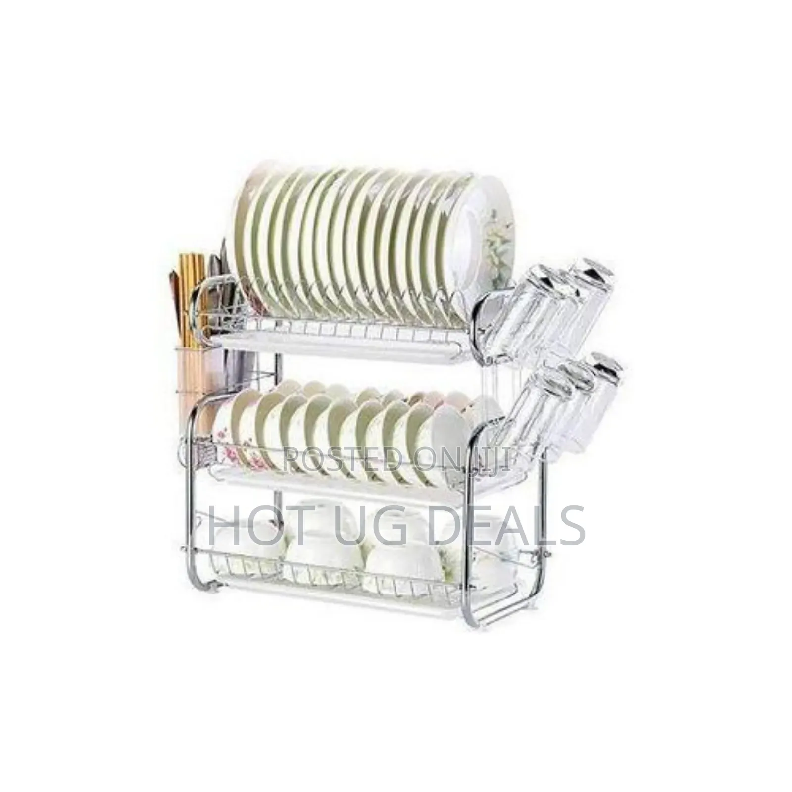 Three-tier Multi-function Dish Drying Rack - Multicolor