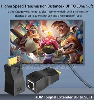 Hdmi Extender,Hdmi To Rj45 Network Cable Extender Converter Repeater