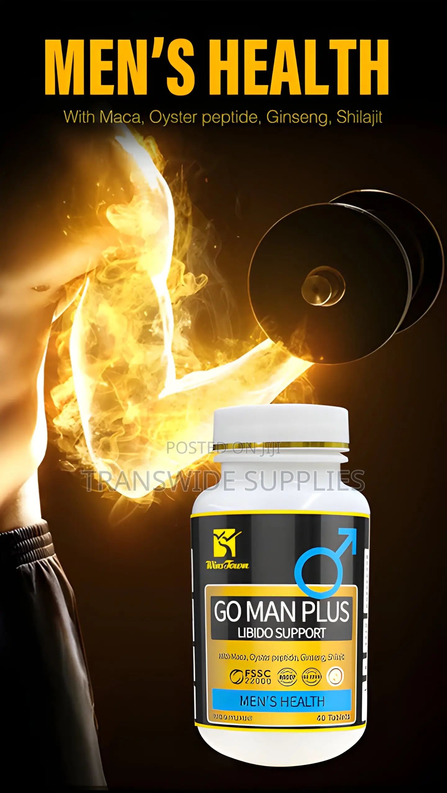 Go Man Plus 40 Tabs - For Libido,Enlargement, Strong Erections