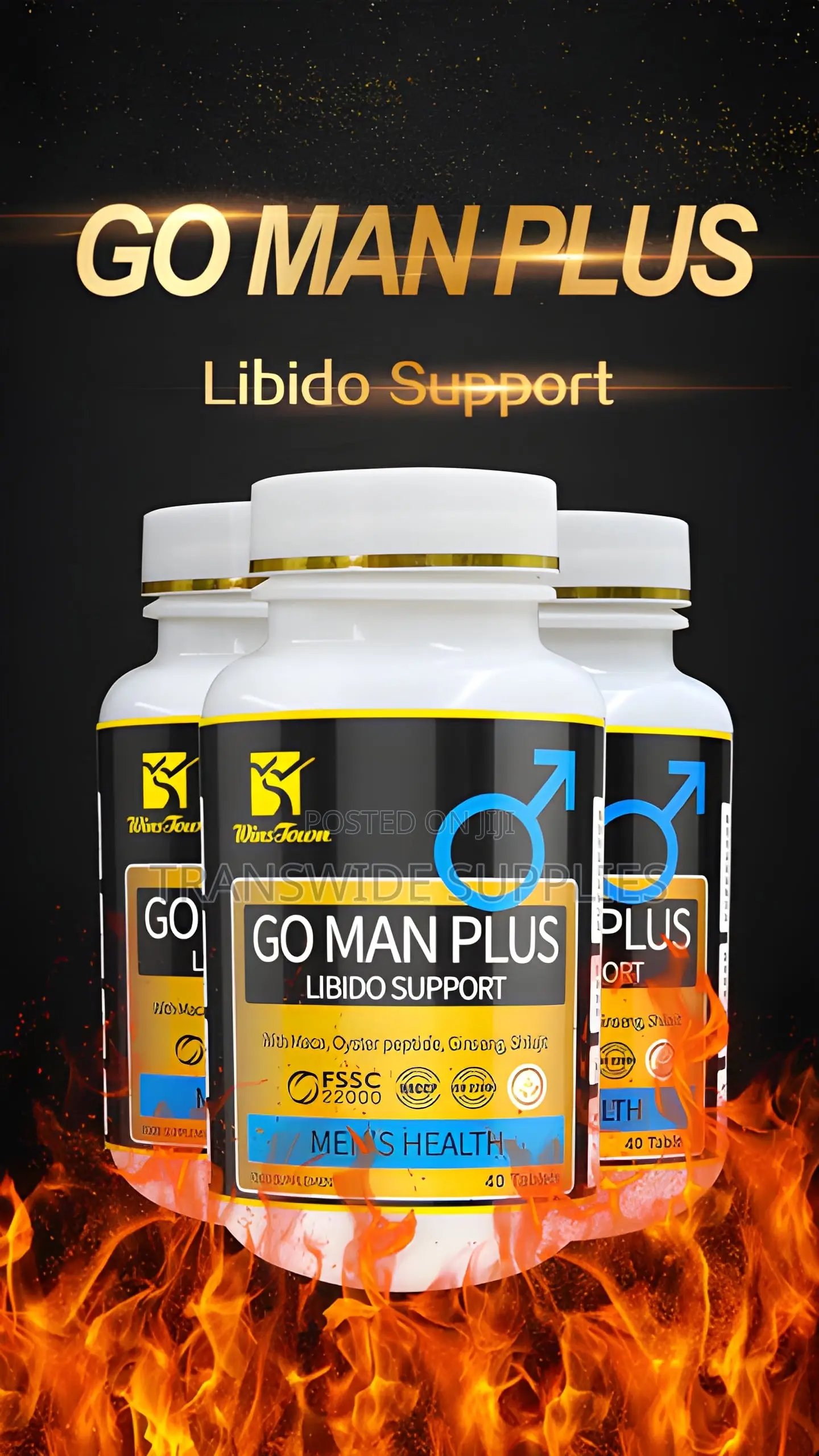 Go Man Plus 40 Tabs - For Libido,Enlargement, Strong Erections