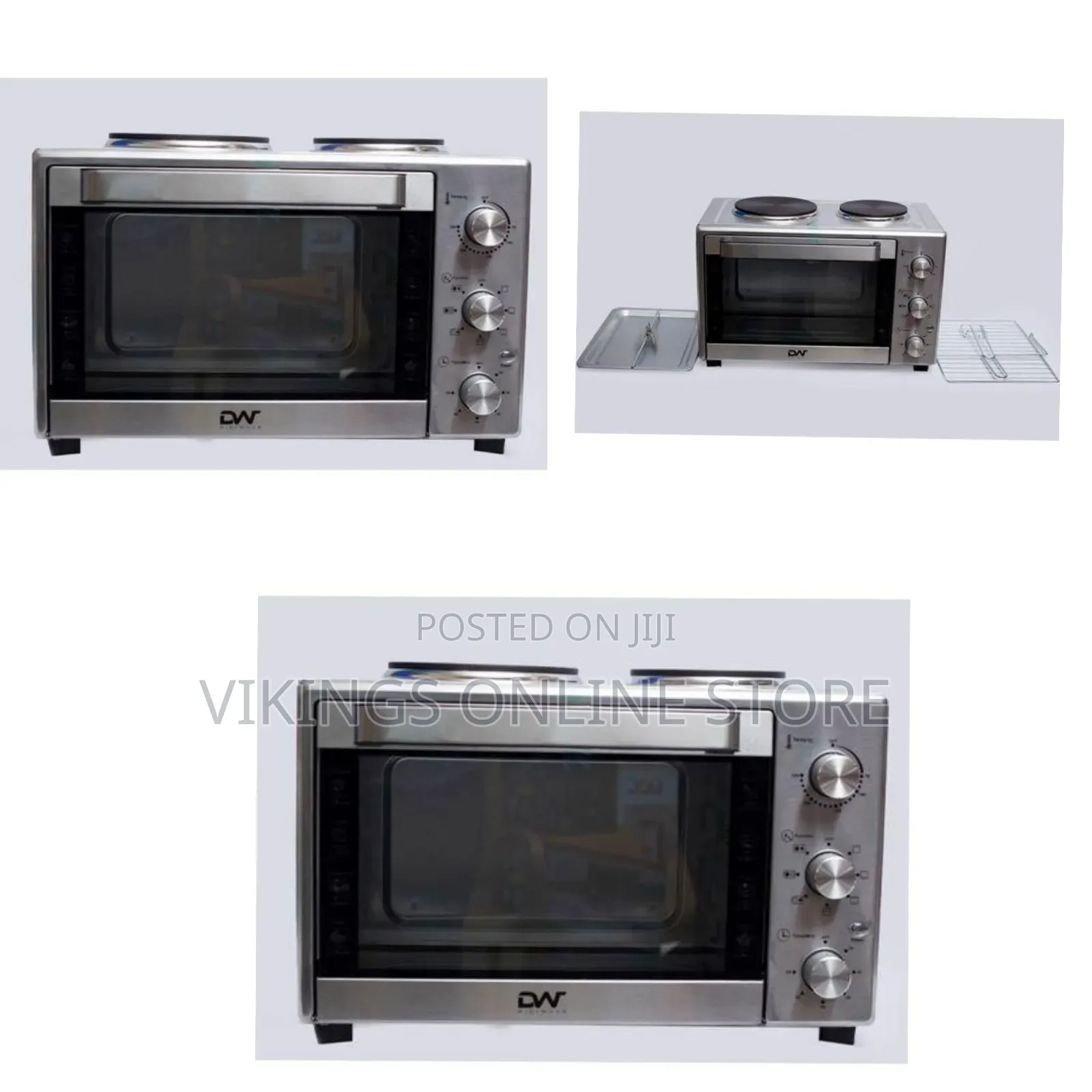 Digiwave Multi-Function Electric Oven With Dual Hot Plates -Multicolor