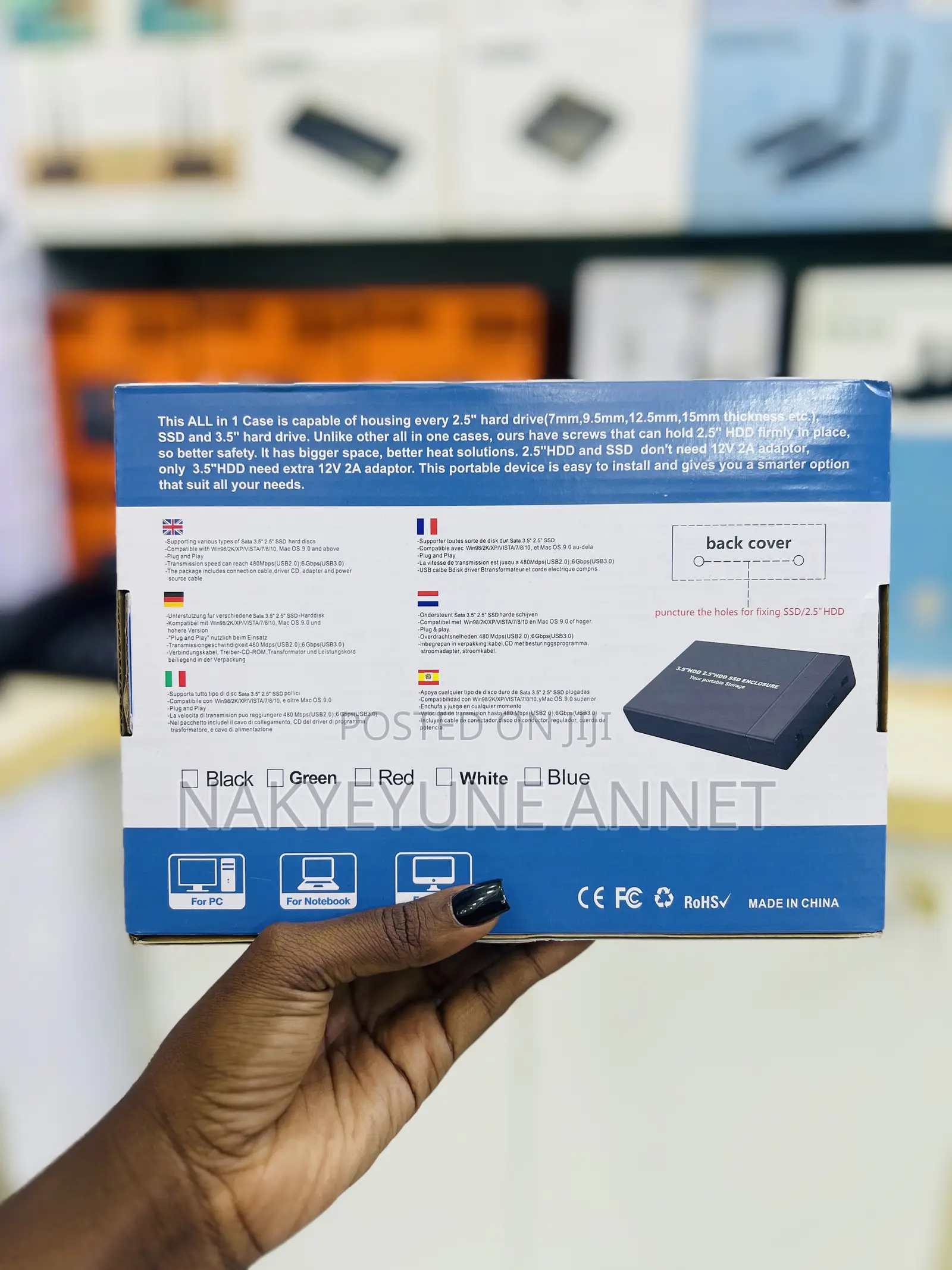 2 in 1 3.5 HDD-2.5 HDD -SSD Enclosure