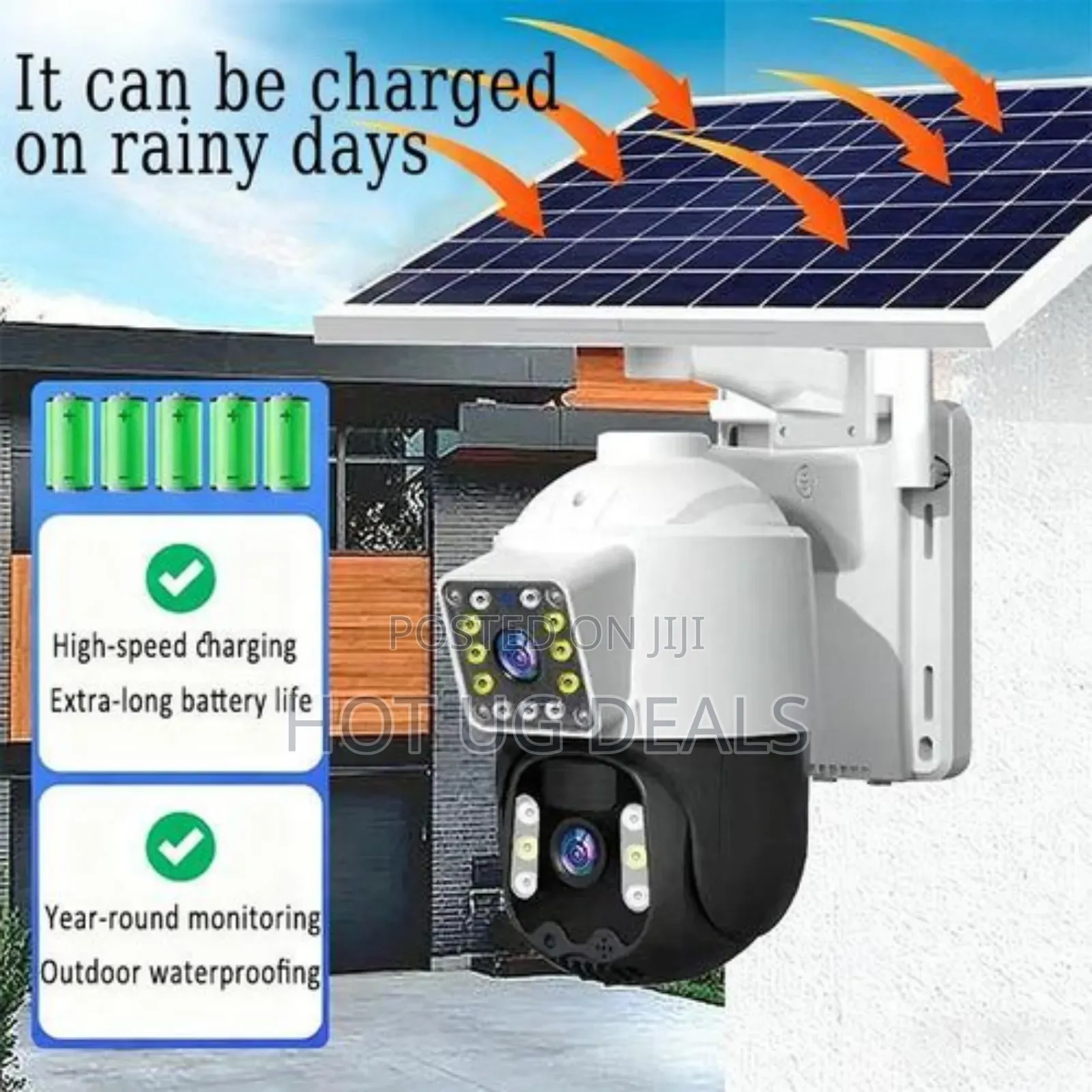 Dual Lens Solar Camera, No Power, No Network, Outdoor Remote Ai Camera