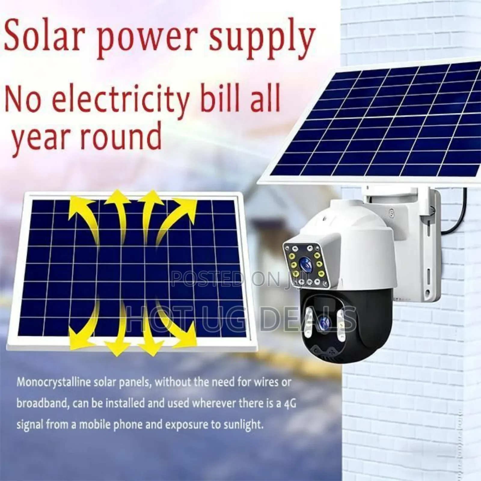 Dual Lens Solar Camera, No Power, No Network, Outdoor Remote Ai Camera