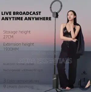 10inch Portable Foldable Rechargeable Ring Light
