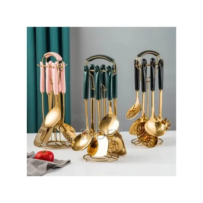 7 Pc Kitchen Tool Cooking Serving Spoons Cutlery Set - Multicolor