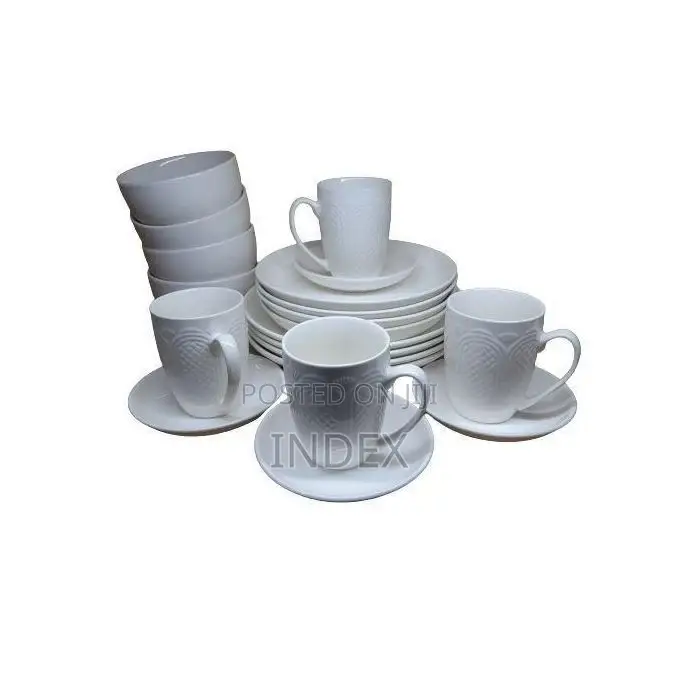 20 PCS Ceramics 4 Cups 4 Bowls 4 Side Plates 4 Dinner Plates 4 Saucers