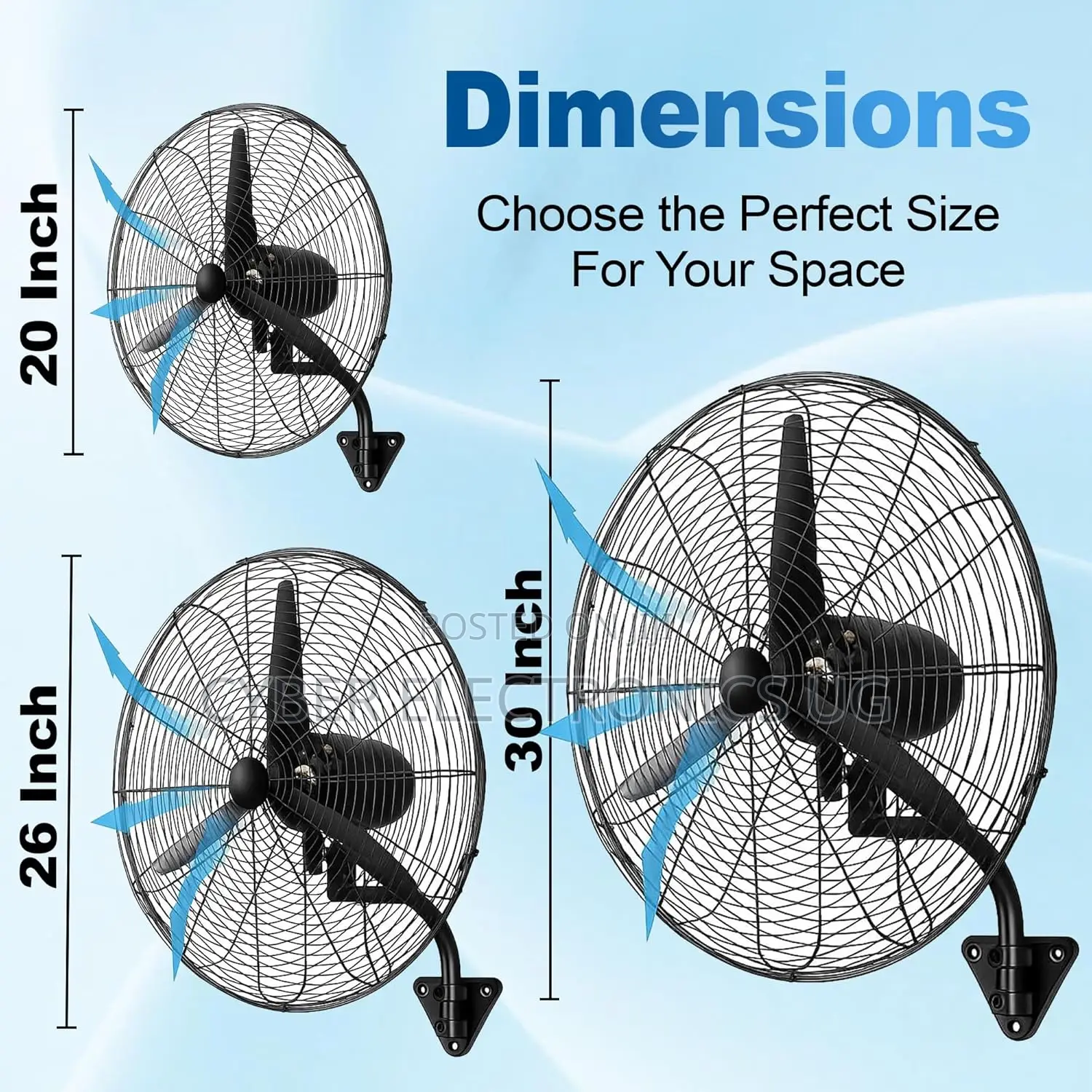 30inch Heavy-Duty Industrial Wall Mounted Fan