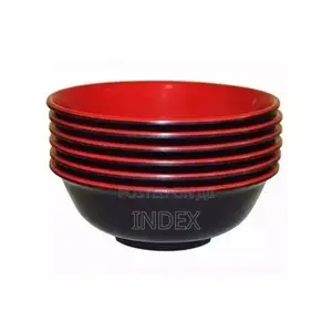 6 Heavy Duty Melamine Soup Bowls-Red