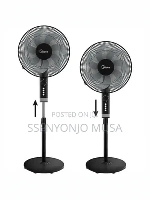 Midea 16 Inch Stand Fan - 220-240v, 50hz, Adjustable Height