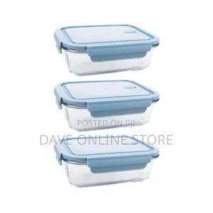 Leak-Proof Oven Safe Glass Food Containers - 680ml - 3 Pack. Set