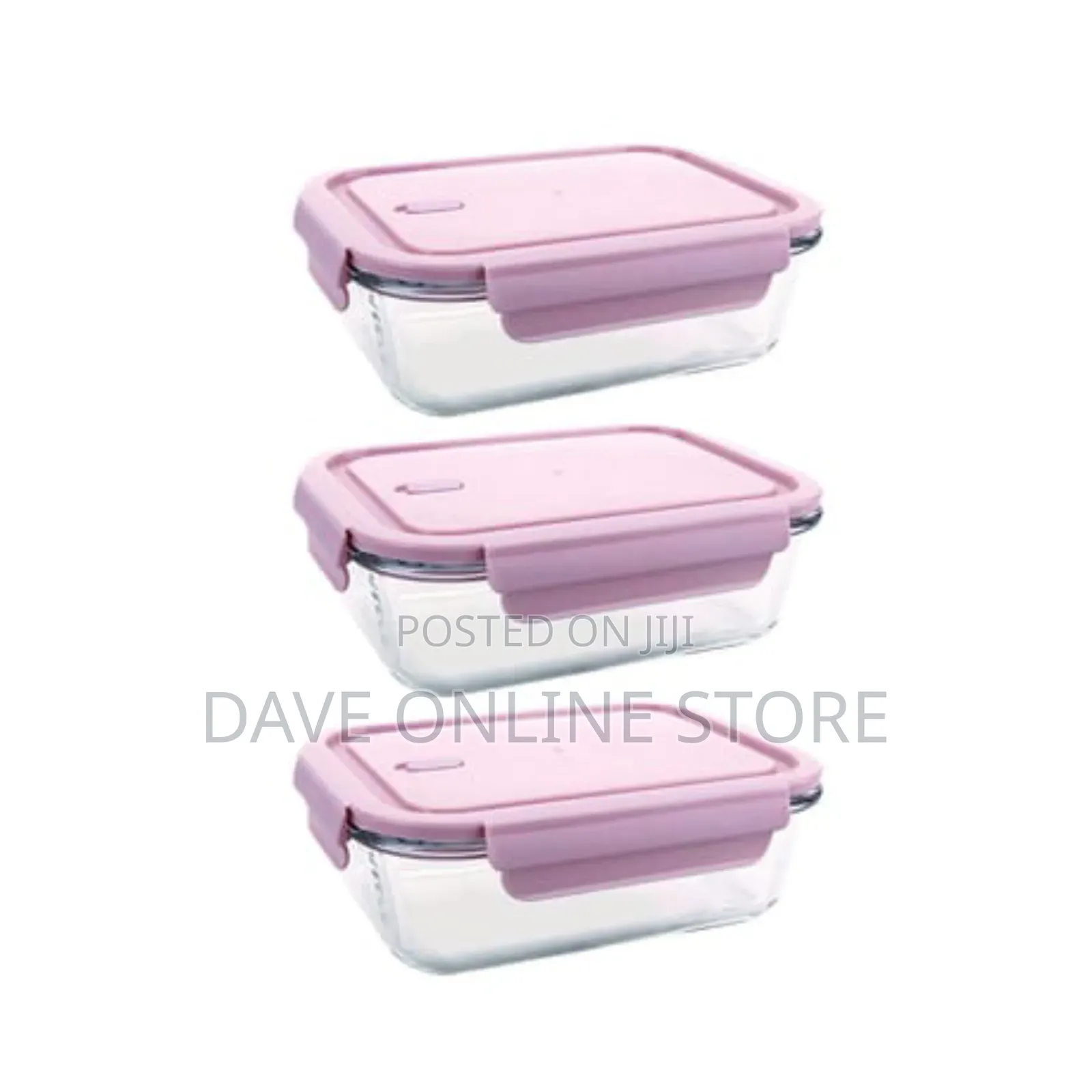Leak-Proof Oven Safe Glass Food Containers - 680ml - 3 Pack. Set