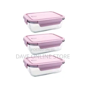 Leak-Proof Oven Safe Glass Food Containers - 680ml - 3 Pack. Set
