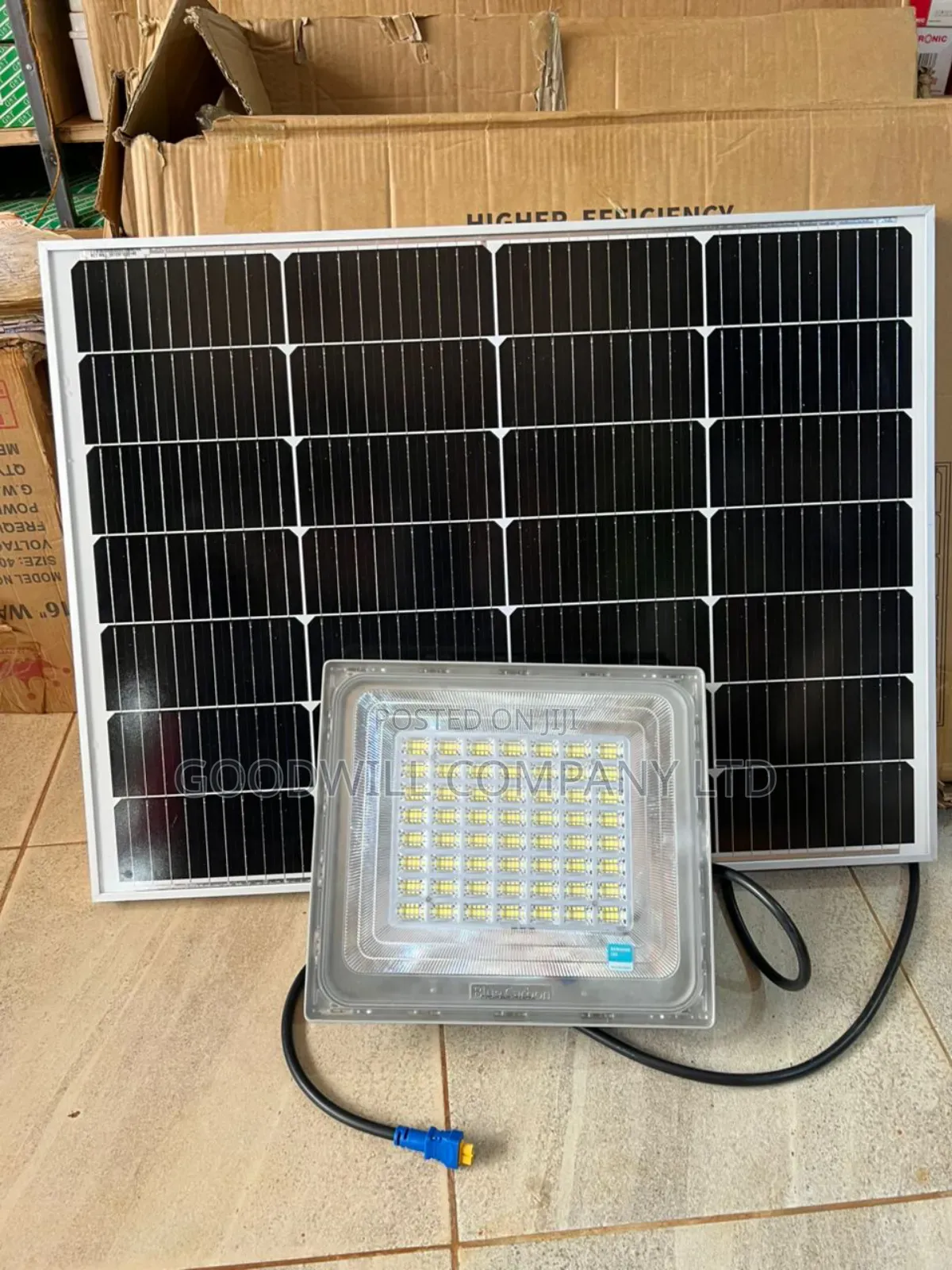400w Blue Carbon Solar Flood Light