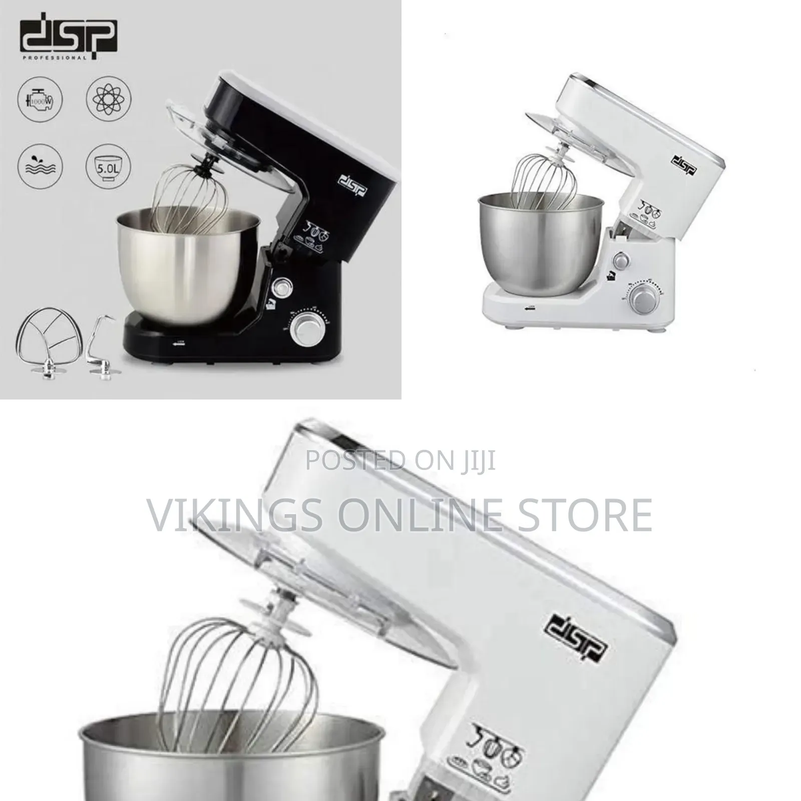 DSP Powerful Stand Mixer With Stainless Steel Bowl - Multicolor