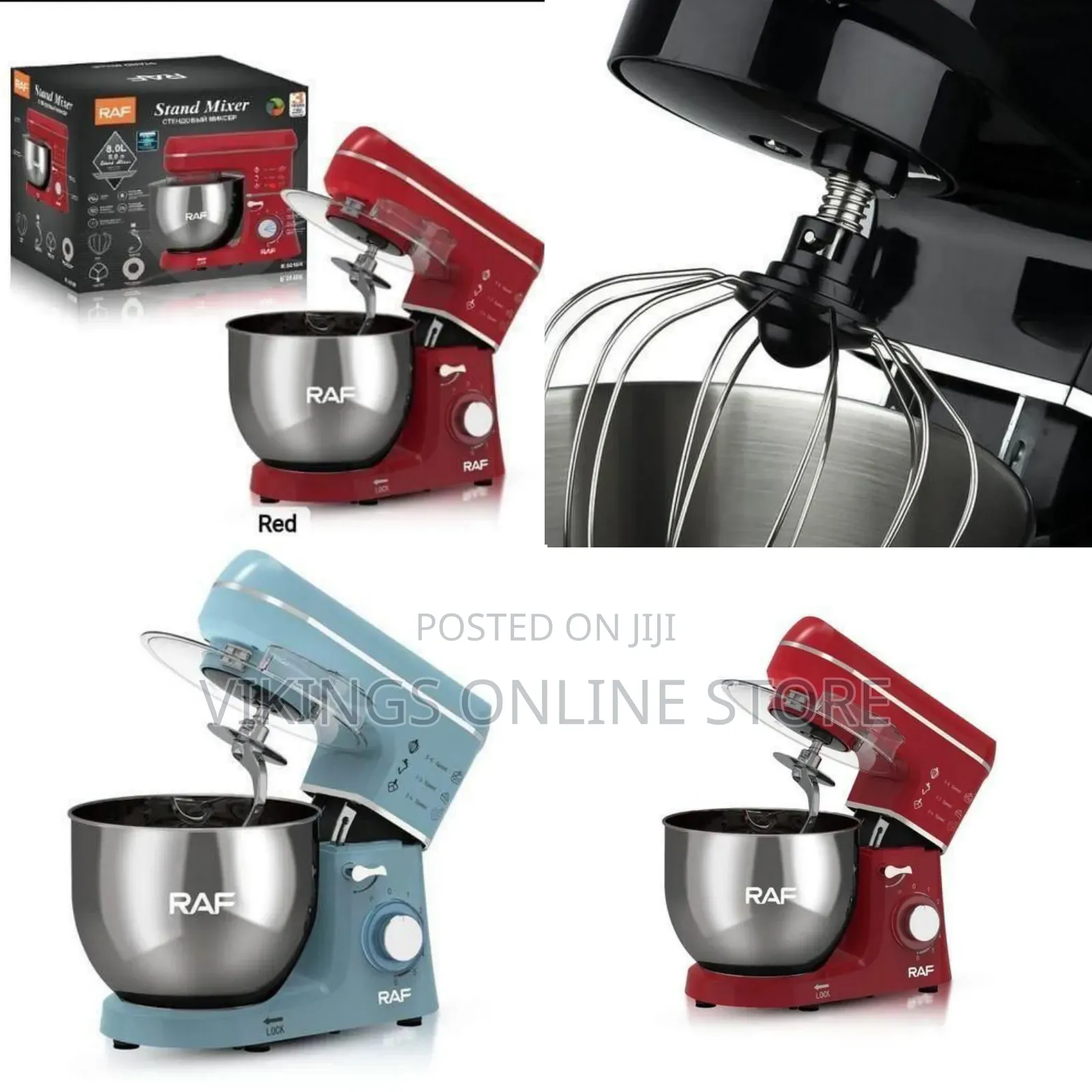 Raf Professional High-Capacity Kitchen Stand Mixer - Multicolor