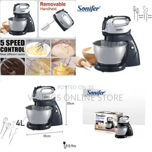 Sonifer 4l Electric Dough Hand Stand Mixer