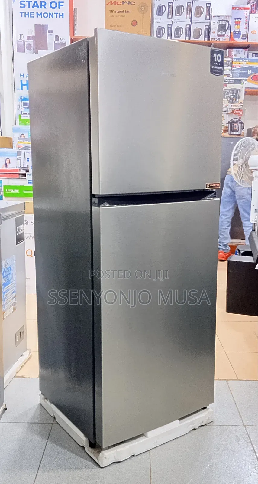 Hisense 266l 2-Door Top Freezer Refrigerator – Frost Free, Silver
