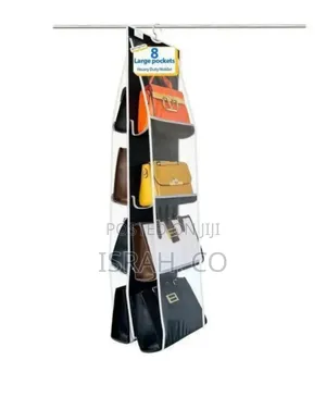 Space-saving Hanging Handbag Organizer With Eight Pockets
