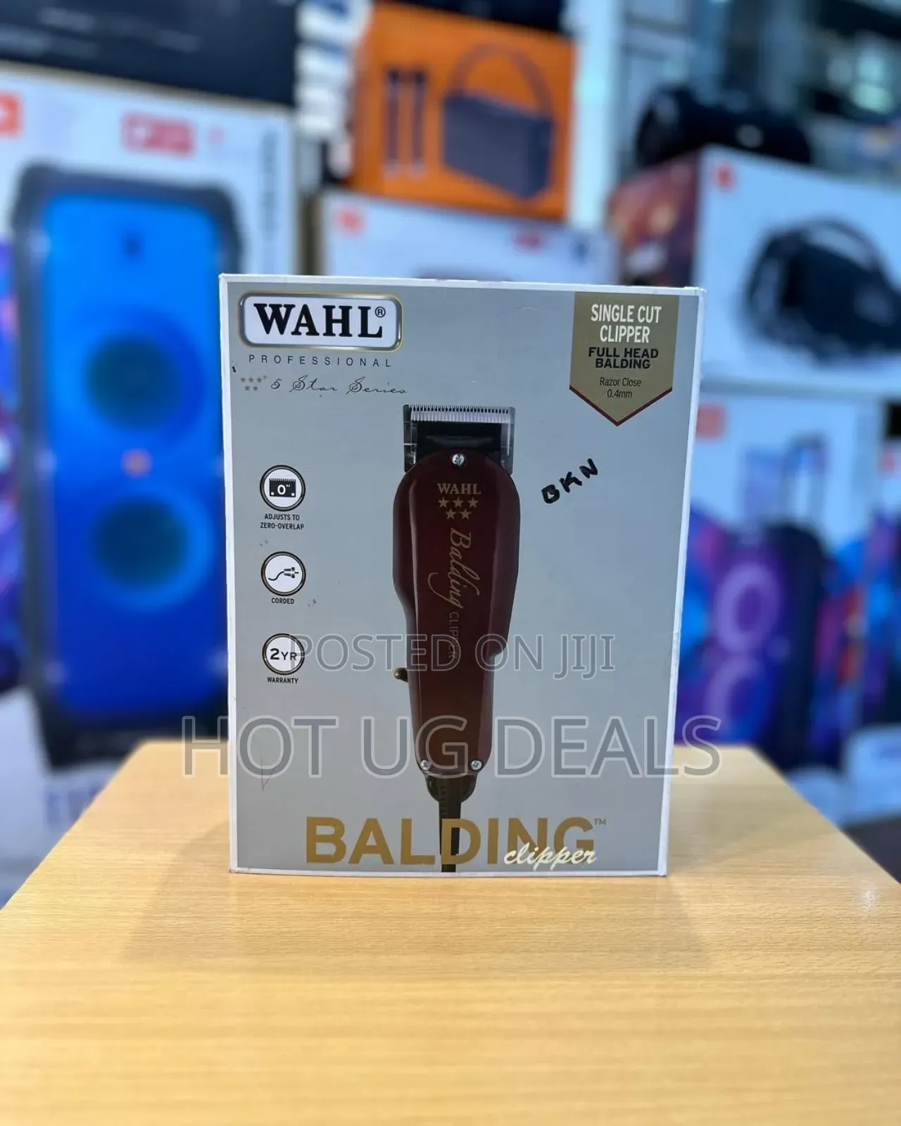 Wahl Balding Professional Electric Hair Clipper - Black,Maroon
