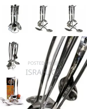 7 Piece Stainless Steel Animal Print Holder Kitchen Tool Cooking
