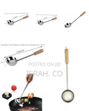 24"Hospitality Chinese Ladle Scoop With Wooden Handle for Hotel