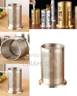New Style Stainless Steel Golden Cutlery Holder Drainer Spoon