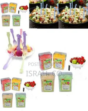 100 PCS Disposable Plastic Food Picks Fruit Forks Tasting
