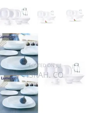 Luminarc Neo Carine White Plates Bowls Cups Plates Dinner Set 46pc