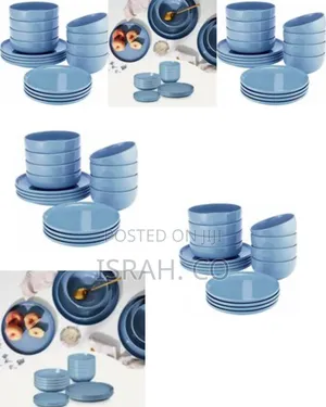 24-Piece Dinnerware Set, Stonewashed Dinner Set for 6 Including Dinner