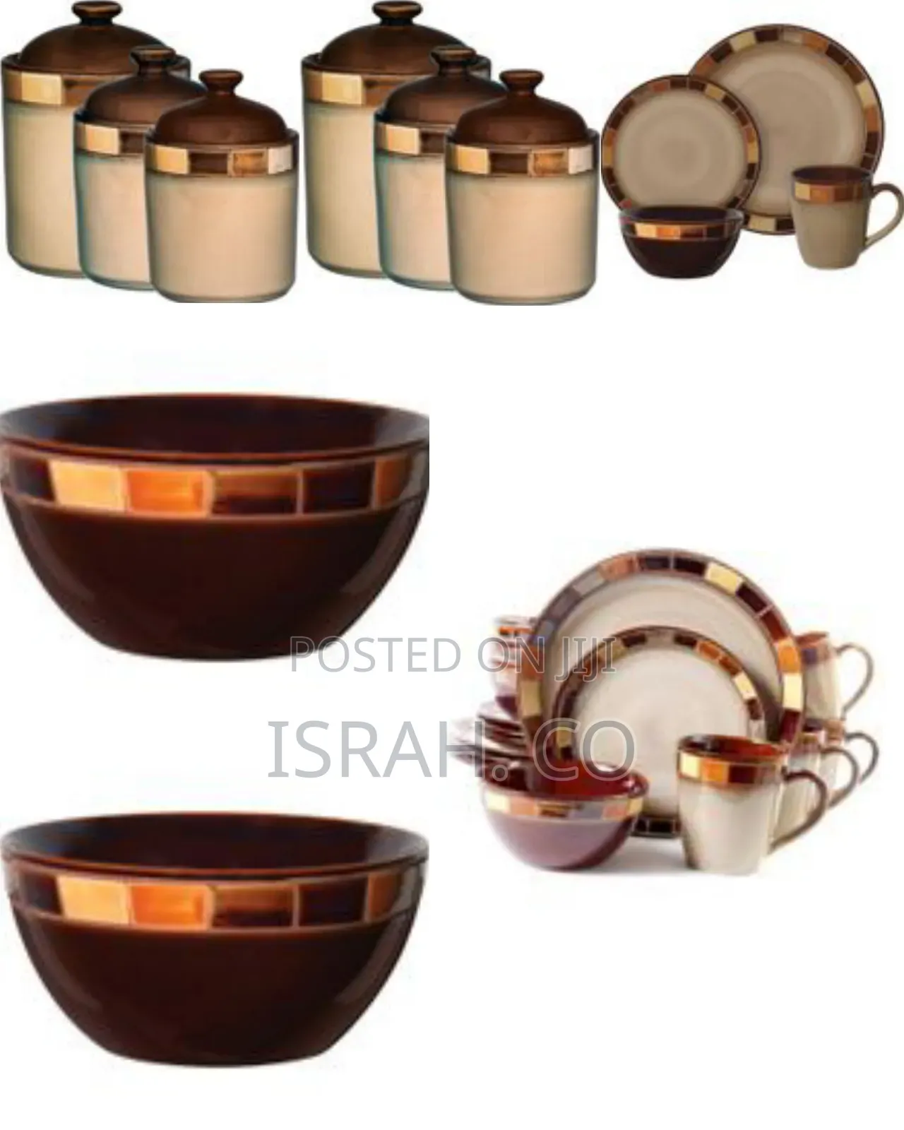 16-Piece Plates Cups Bowls Sideplate Dinnerware Set Service for 4