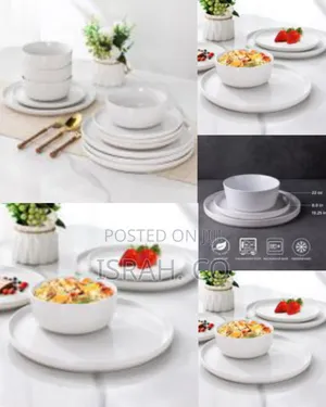 Dinnerware Sets for 6, 18 Piece Stoneware Plates and Bowls Set,