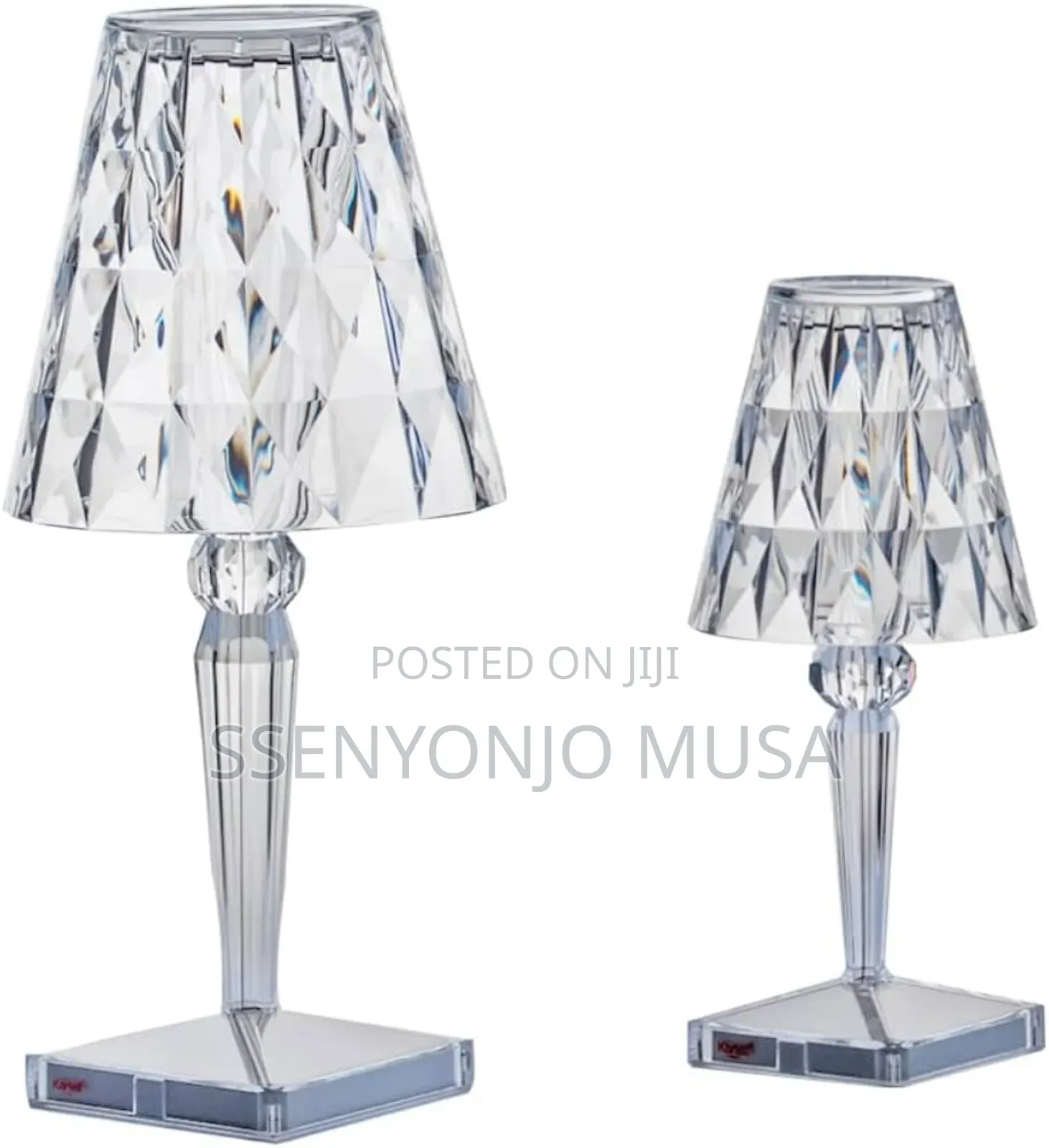RGB Crystal Led Table Lamp – Rechargeable, Touch Remote Control