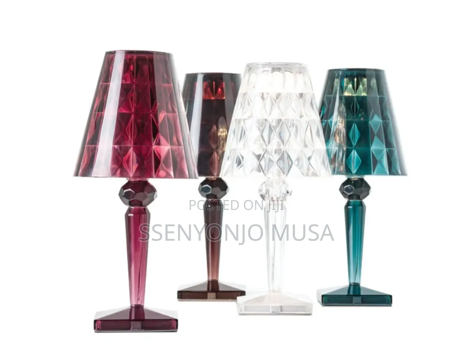 RGB Crystal Led Table Lamp – Rechargeable, Touch Remote Control