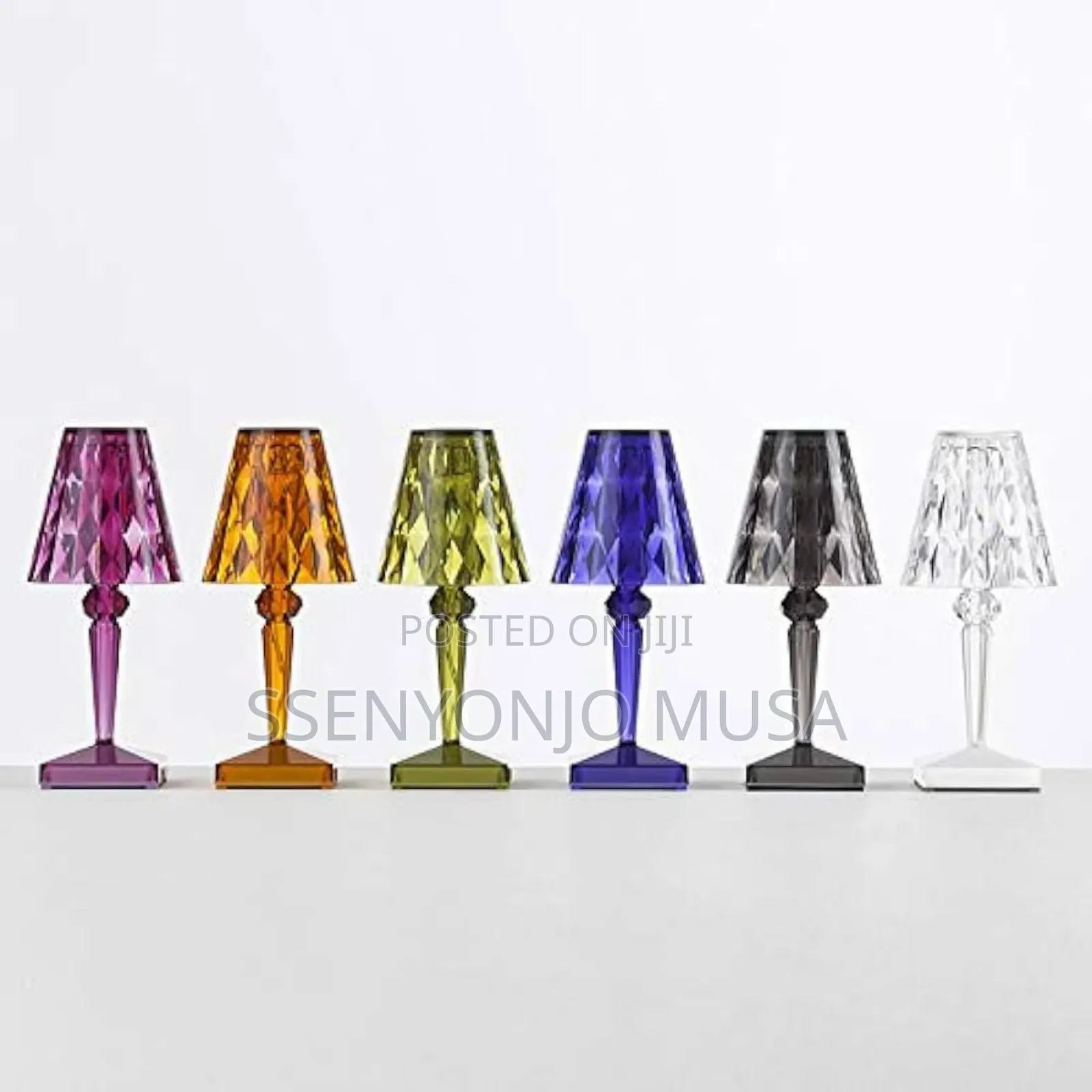 RGB Crystal Led Table Lamp – Rechargeable, Touch Remote Control
