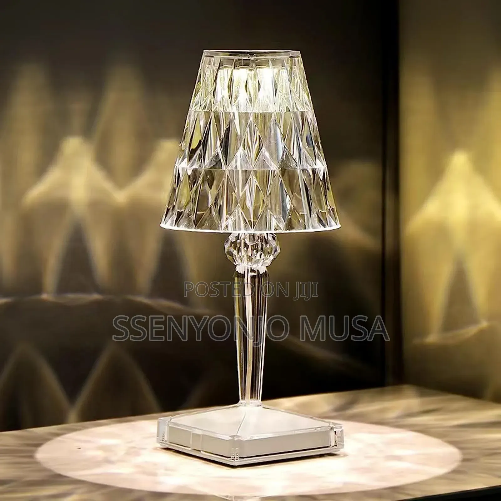 RGB Crystal Led Table Lamp – Rechargeable, Touch Remote Control