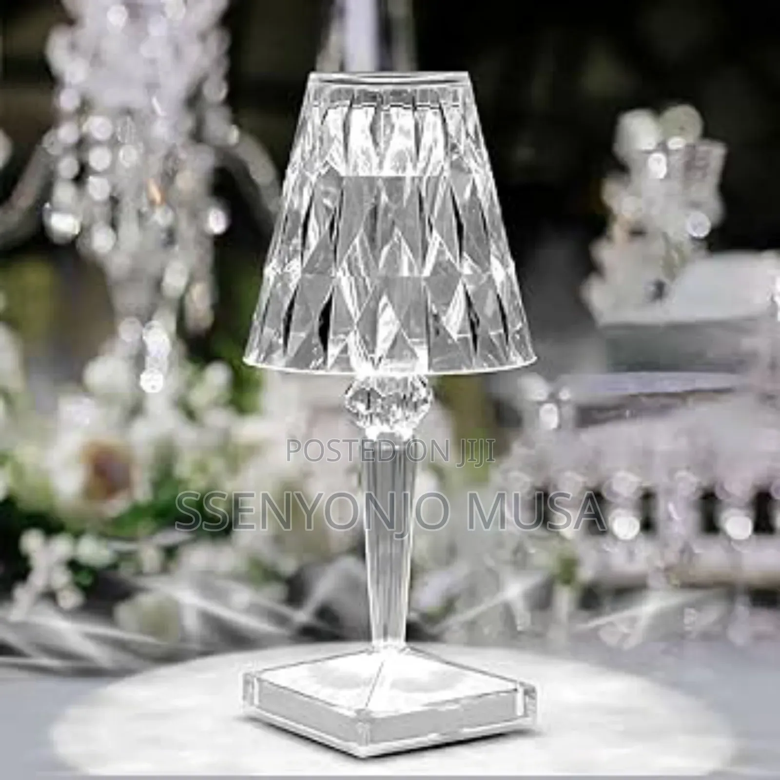 RGB Crystal Led Table Lamp – Rechargeable, Touch Remote Control