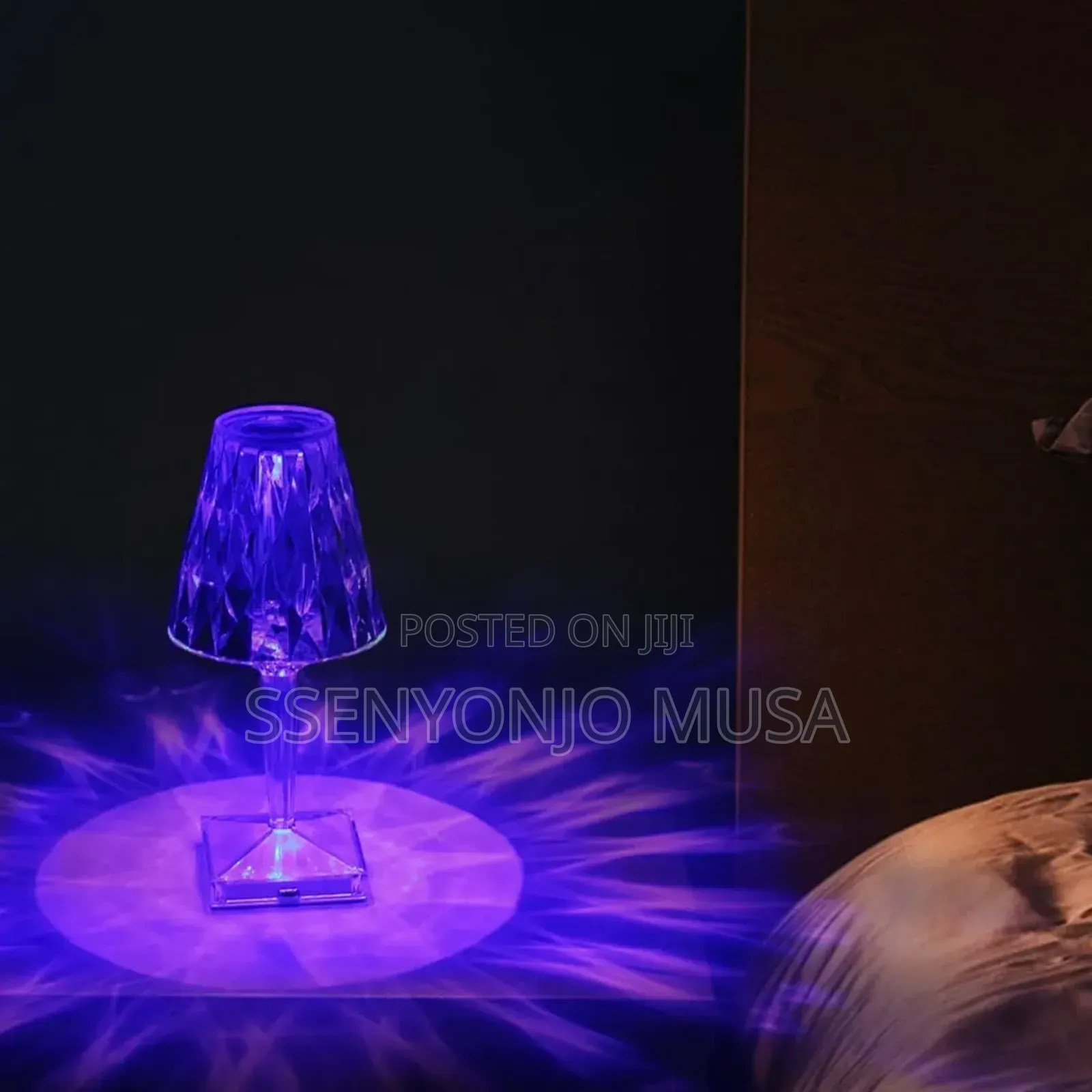RGB Crystal Led Table Lamp – Rechargeable, Touch Remote Control
