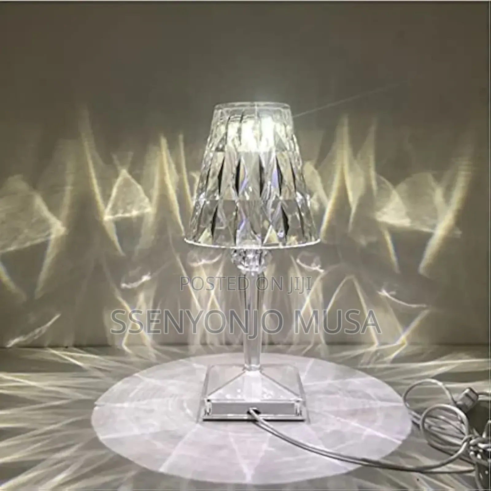 RGB Crystal Led Table Lamp – Rechargeable, Touch Remote Control