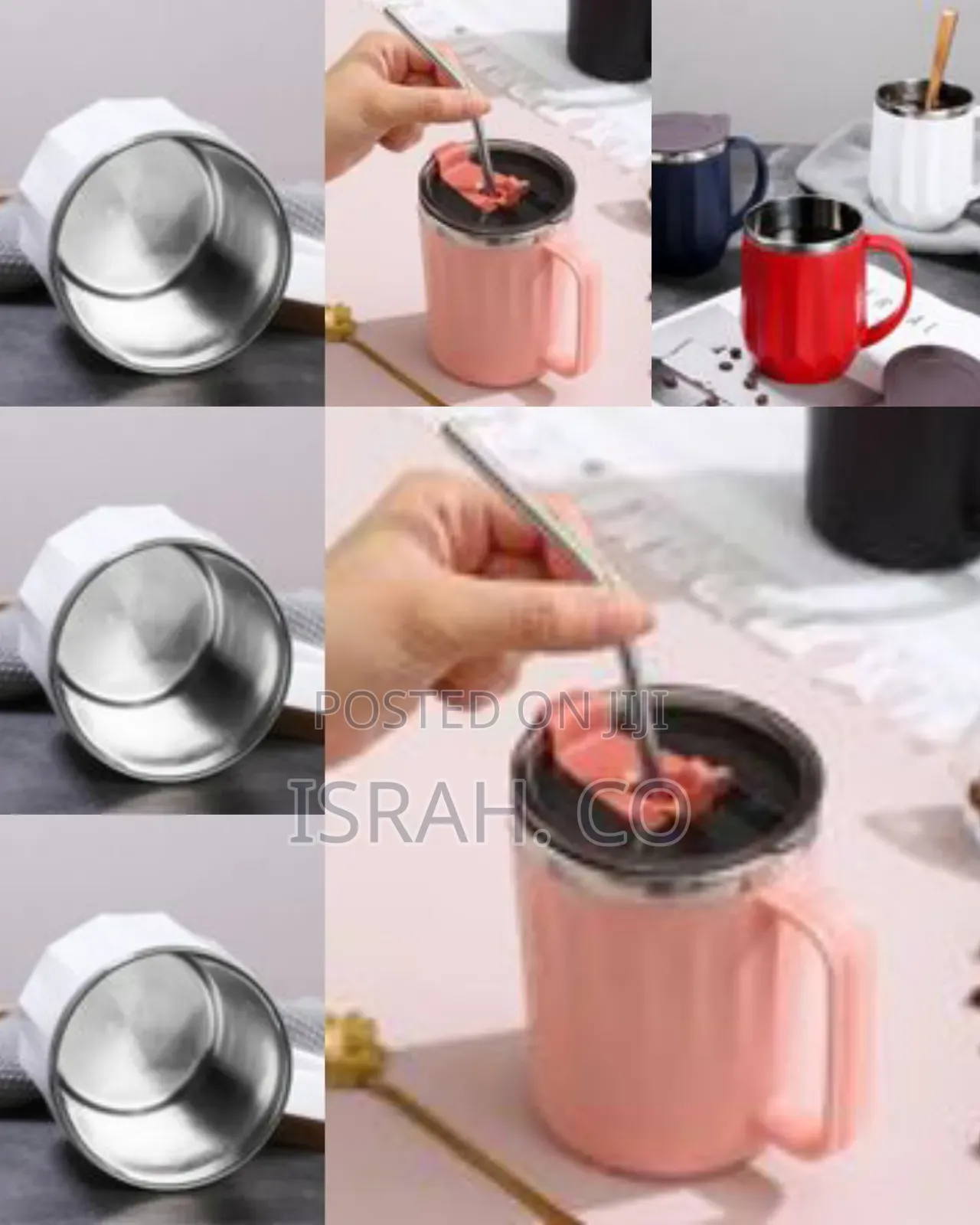 400ml Stainless Steel Office Coffee Mug Insulation Cup Thermal Flak