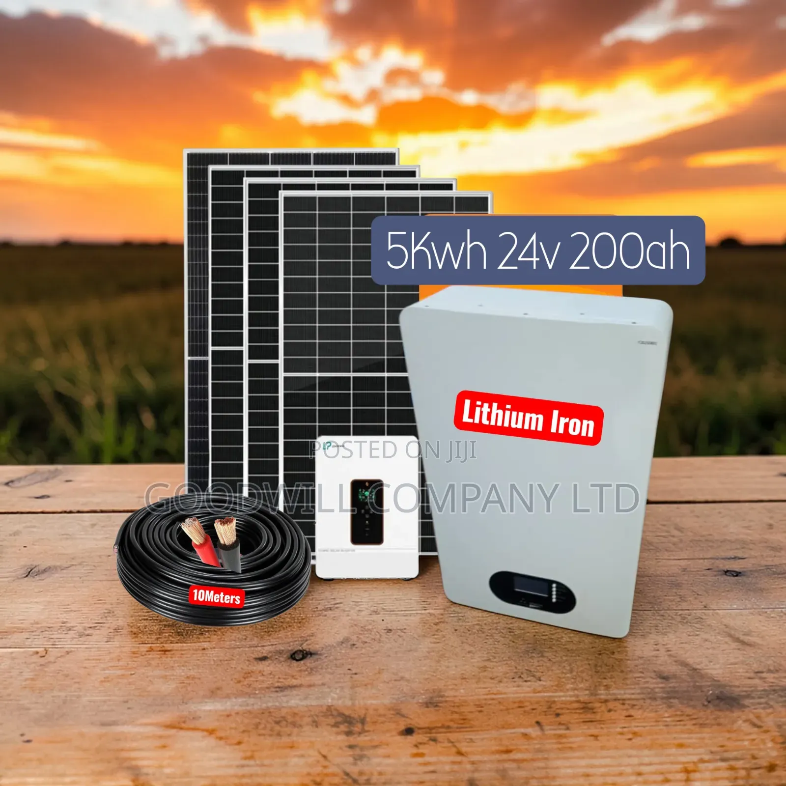 5kwh Lithium Solar Energy System Full Kit (200ah 24v 4kva 24v)