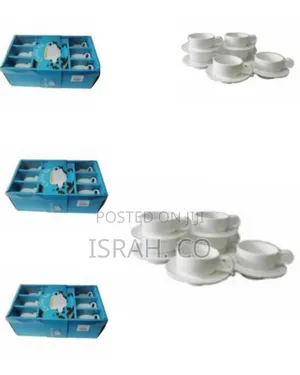 6 Pieces of Cuppucino Latte Espresso Coffee Cups and 6 Saucers