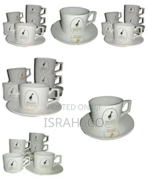 Restaurants and Office 6 Piece Tea Coffee Cups and 6 Saucers