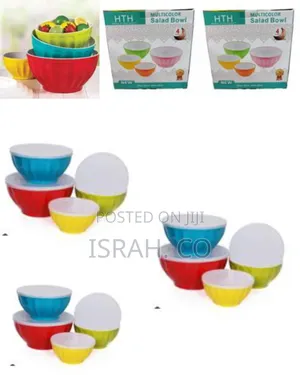 HTH 4 Pieces of Plastic Salad Bowl Set, Mixing Dishes