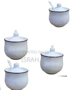 Round Ceramic Spice Sugar Bowl Dish