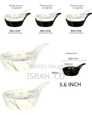 6 Piece of Ceramic Plate Small Round Dessert Salad Fruit Snack Bow