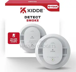 Smoke Detector, 10-year Battery Powered, With Led Status Lights, 85 Db