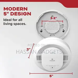 Smoke Detector, 10-year Battery Powered, With Led Status Lights, 85 Db